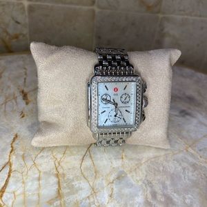 Authentic ✨ Michele Deco Diamond MOP dial Watch w/straps